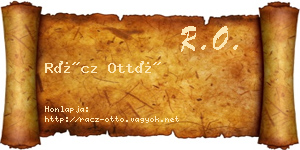 Rácz Ottó névjegykártya