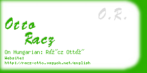 otto racz business card